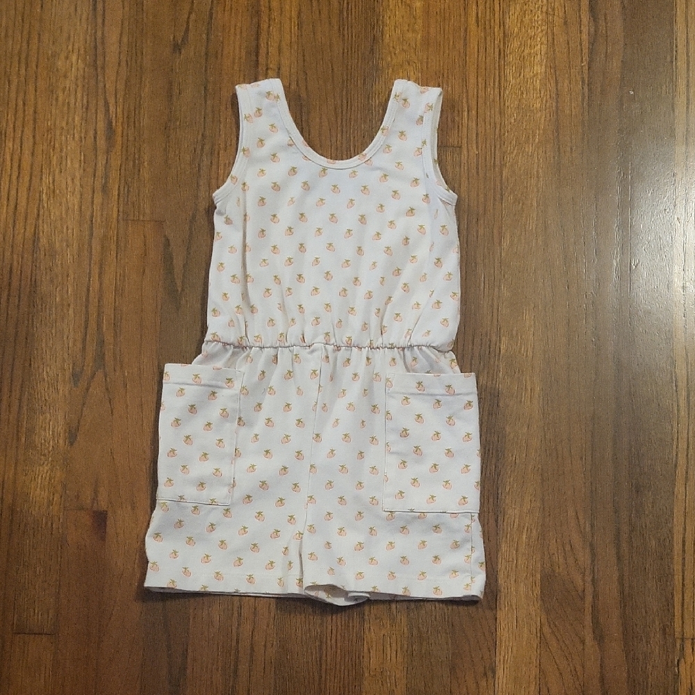 Alice + Ames Strawberry Print Romper with Elastic Waist